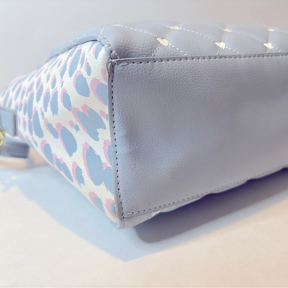Betsey Johnson Pastel Blue Quilted Crossbody Bag - Picture 8 of 10